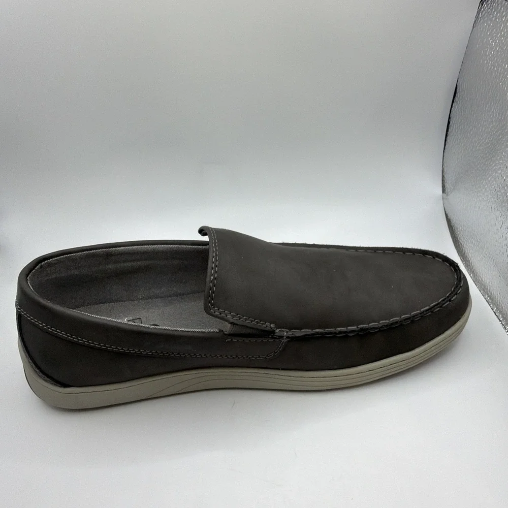 Izod Mens Seapoint Gray Sneaker Slip On Boat Beach Shoe Memory Foam Size 9.5
